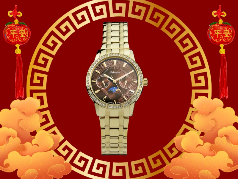 Đồng hồ sang trọng với c&aacute;c chi tiết tinh tế trong mặt đồng hồ